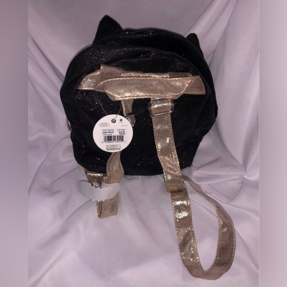 Child’s black glitter Kitty cat back pack - Picture 4 of 10